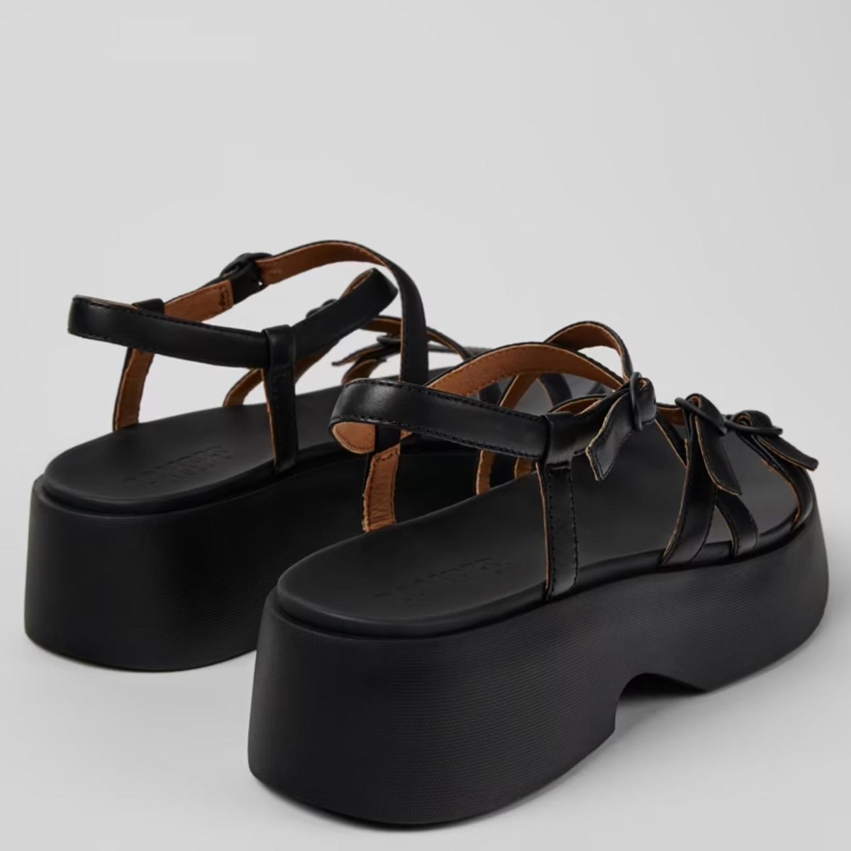 CAMPER - Sandalia Mujer Cuero Negro Camper