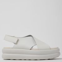 Sandalia Mujer Cuero Blanco