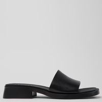 Sandalia Mujer Cuero Negro