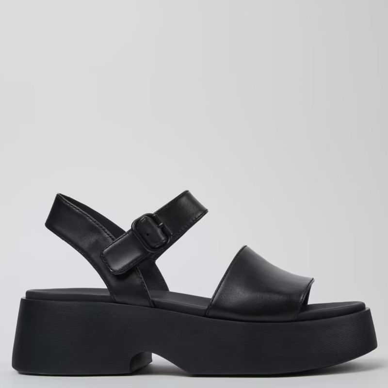 CAMPER - Sandalia Mujer Cuero Negro Camper