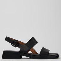 Sandalia Mujer Cuero Negro