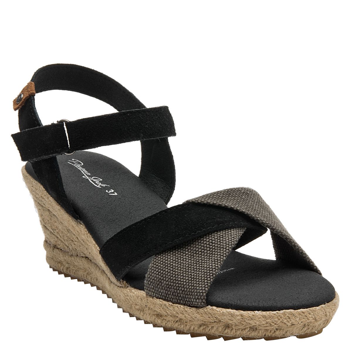 PANAMA JACK - Sandalia Mujer Cuero Negro Panama Jack