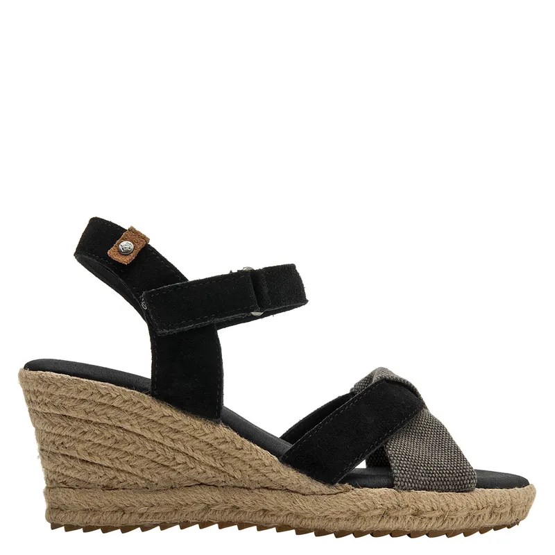 PANAMA JACK - Sandalia Mujer Cuero Negro Panama Jack