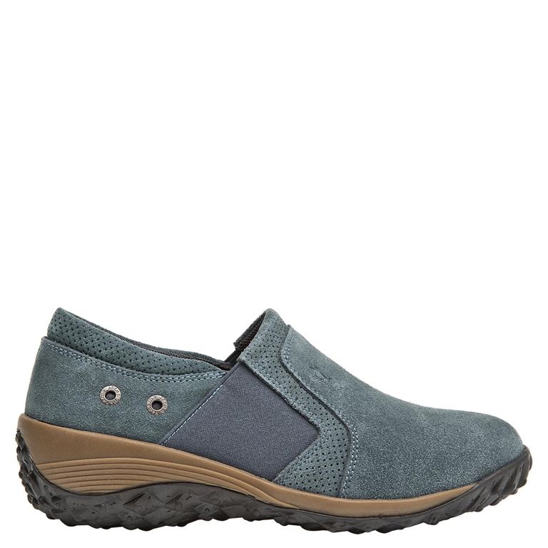 Zapatilla Urbana Mujer Cuero Azul