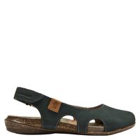 Sandalia Mujer Cuero Azul