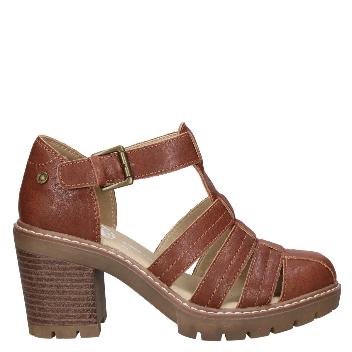 PANAMA JACK - Sandalia Mujer Cuero Café Panama Jack