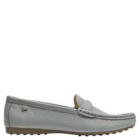 Mocasín Mujer Cuero Azul