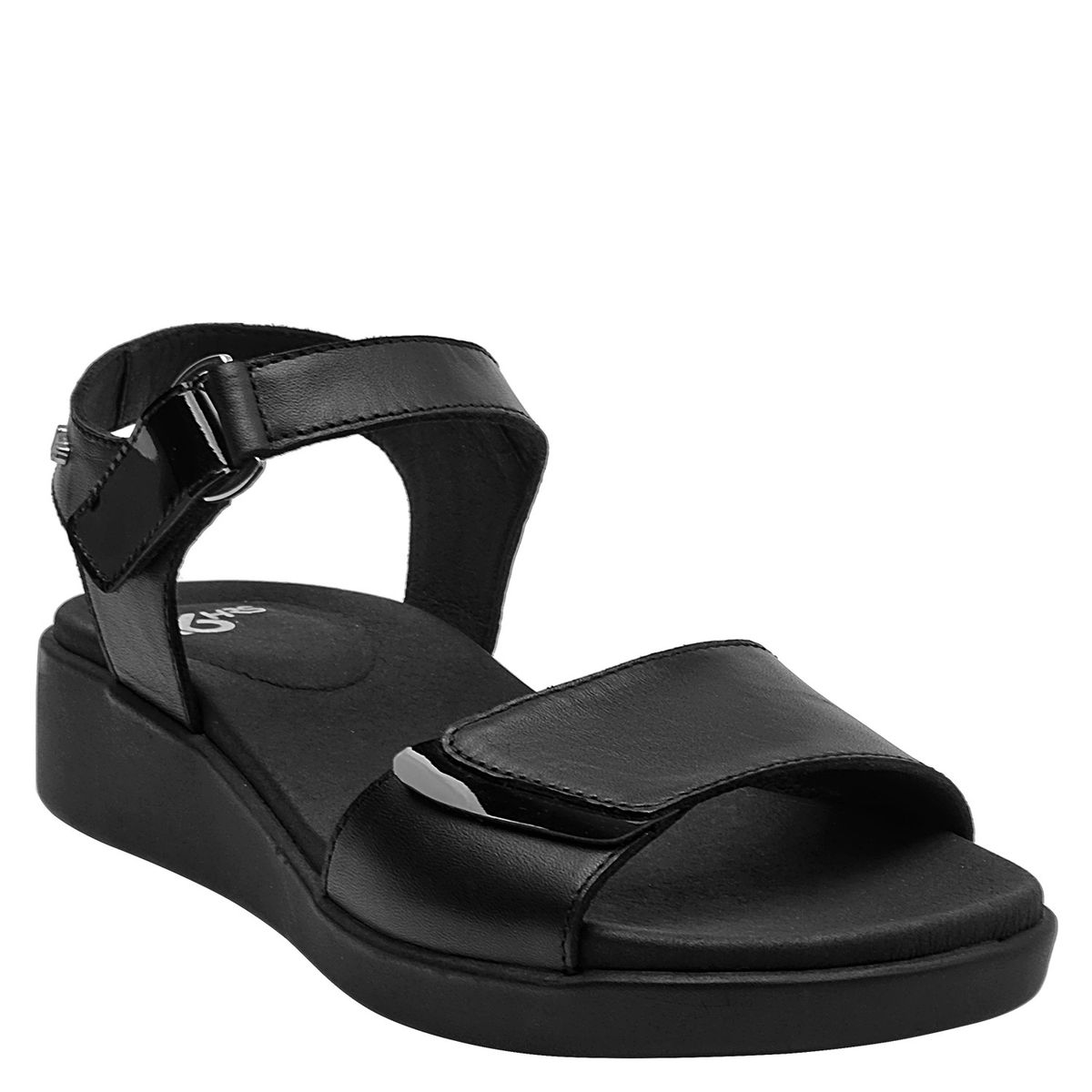 16 HRS - Sandalia Mujer Cuero Negro 16 Hrs