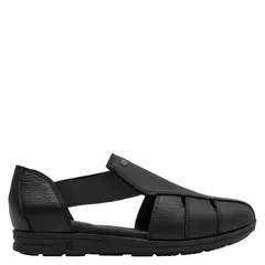 16 HRS - Sandalia Mujer Cuero Negro