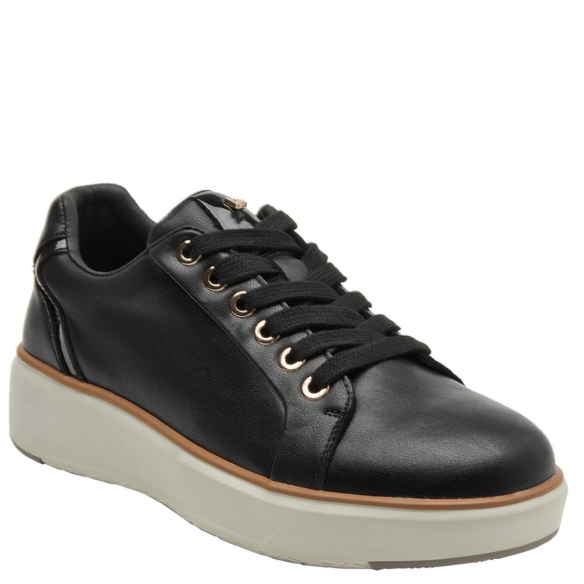 16 HRS - Zapatilla Urbana Mujer Cuero Negro 16Hrs