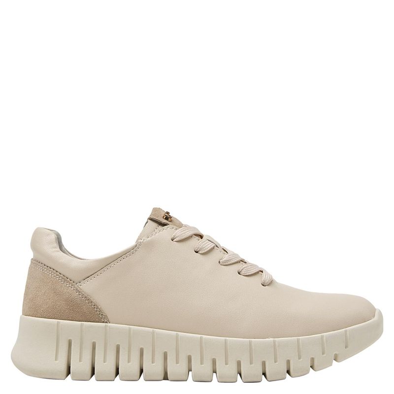 16 HRS - Zapatilla Urbana Mujer Cuero Beige 16 Hrs