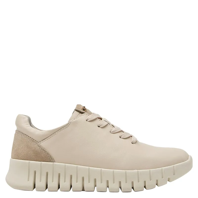 16 HRS - Zapatilla Urbana Mujer Cuero Beige 16 Hrs