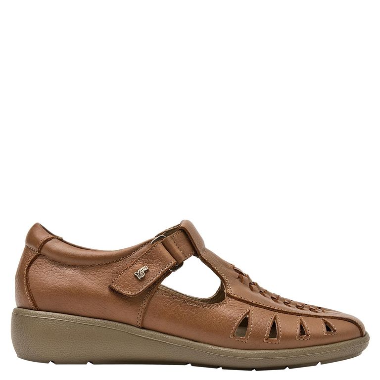 16 HRS Zapato Casual Mujer Cuero Café