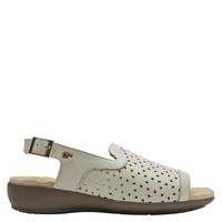Sandalia Mujer Cuero Blanco