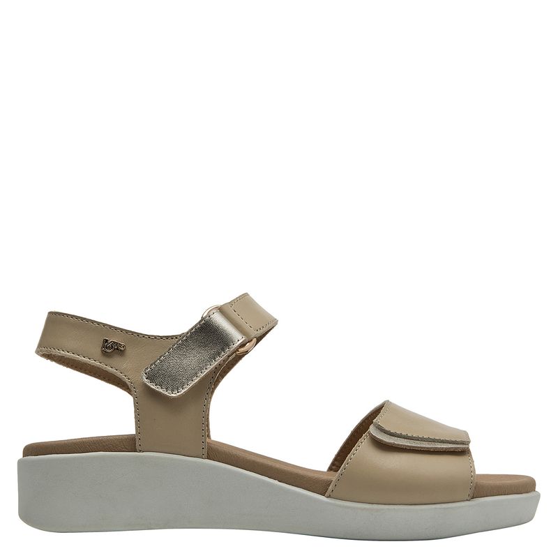 16 HRS - Sandalia Mujer Cuero Beige 16 Hrs