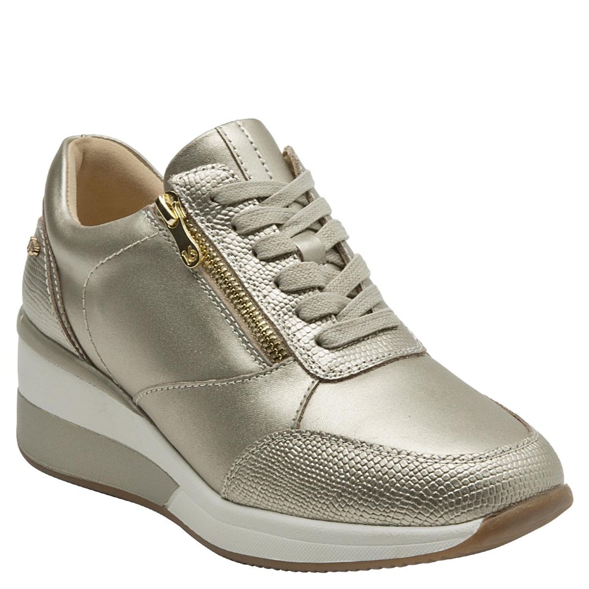 16 HRS - Zapatilla Urbana Mujer Cuero Amarillo 16Hrs