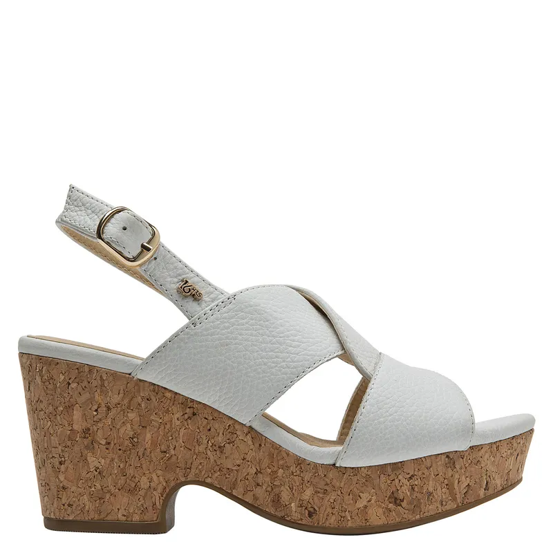 16 HRS - Sandalia Mujer Cuero Blanco 16 Hrs