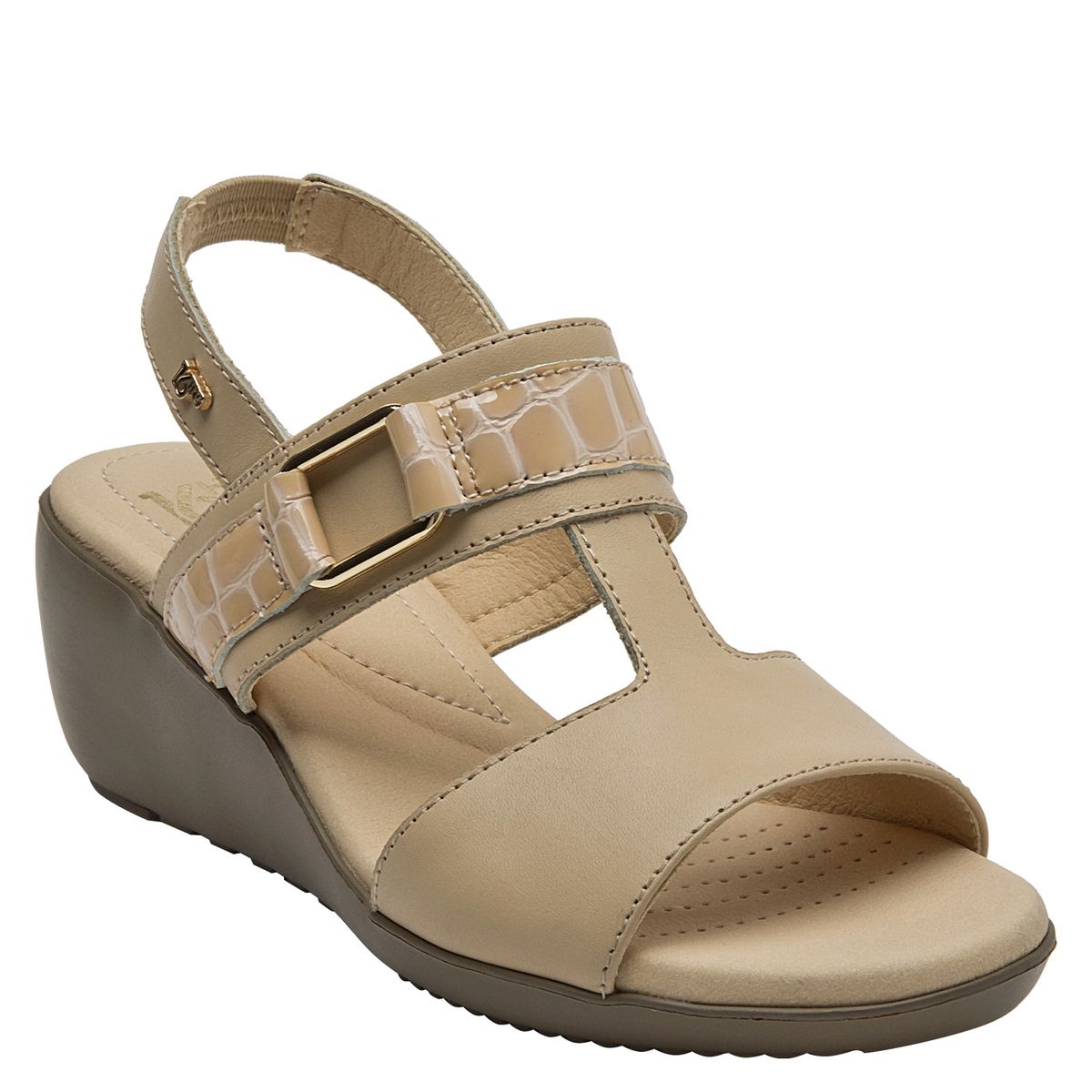 16 HRS - Sandalia Mujer Cuero Beige 16 Hrs