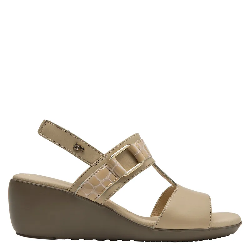16 HRS - Sandalia Mujer Cuero Beige 16 Hrs