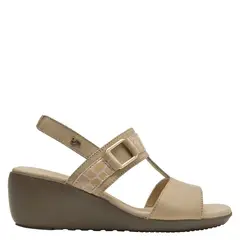 16 HRS - Sandalia Mujer Cuero Beige