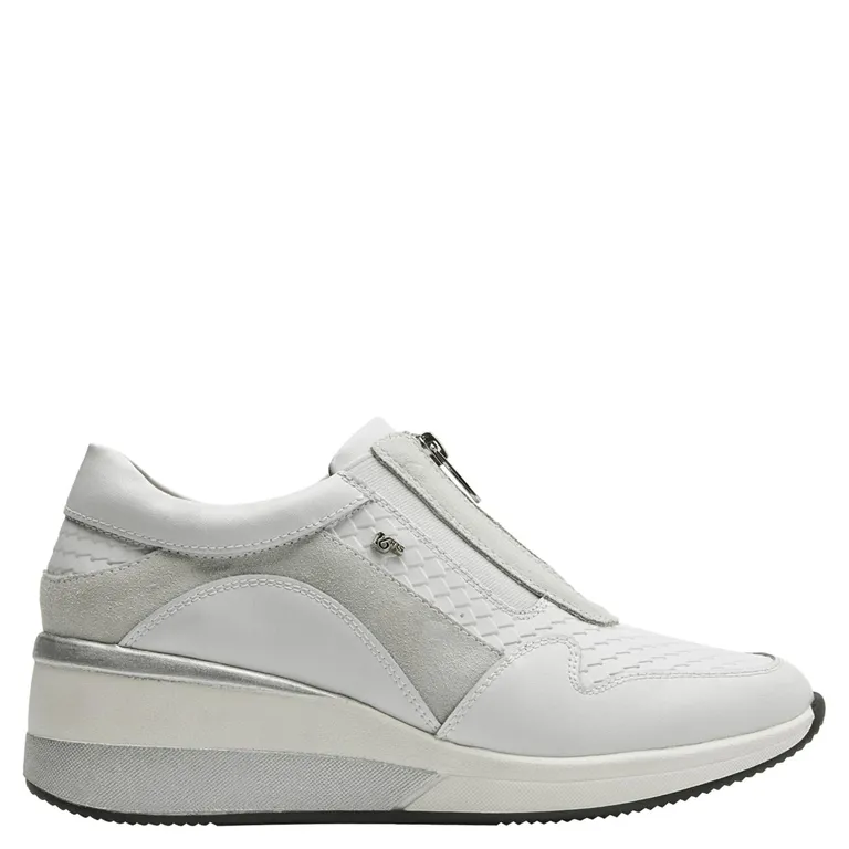 Zapatilla Urbana Mujer Cuero Blanco