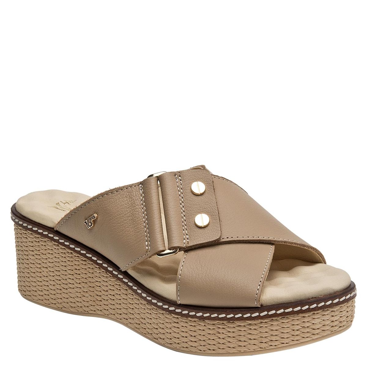 16 HRS - Sandalia Mujer Cuero Beige 16 Hrs