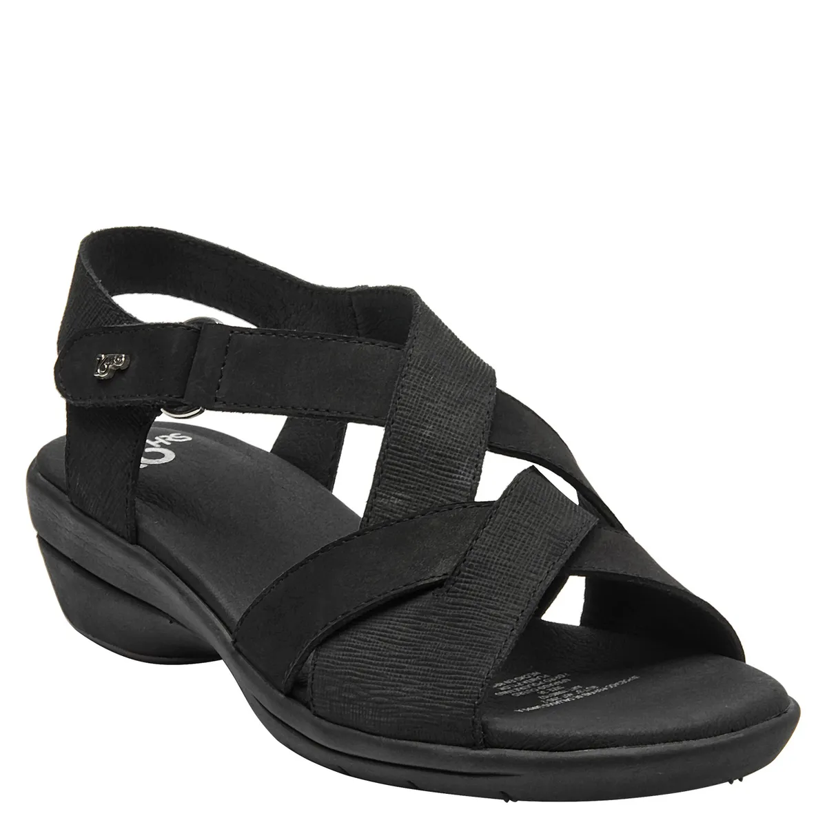 16 HRS - Sandalia Mujer Cuero Negro 16 Hrs