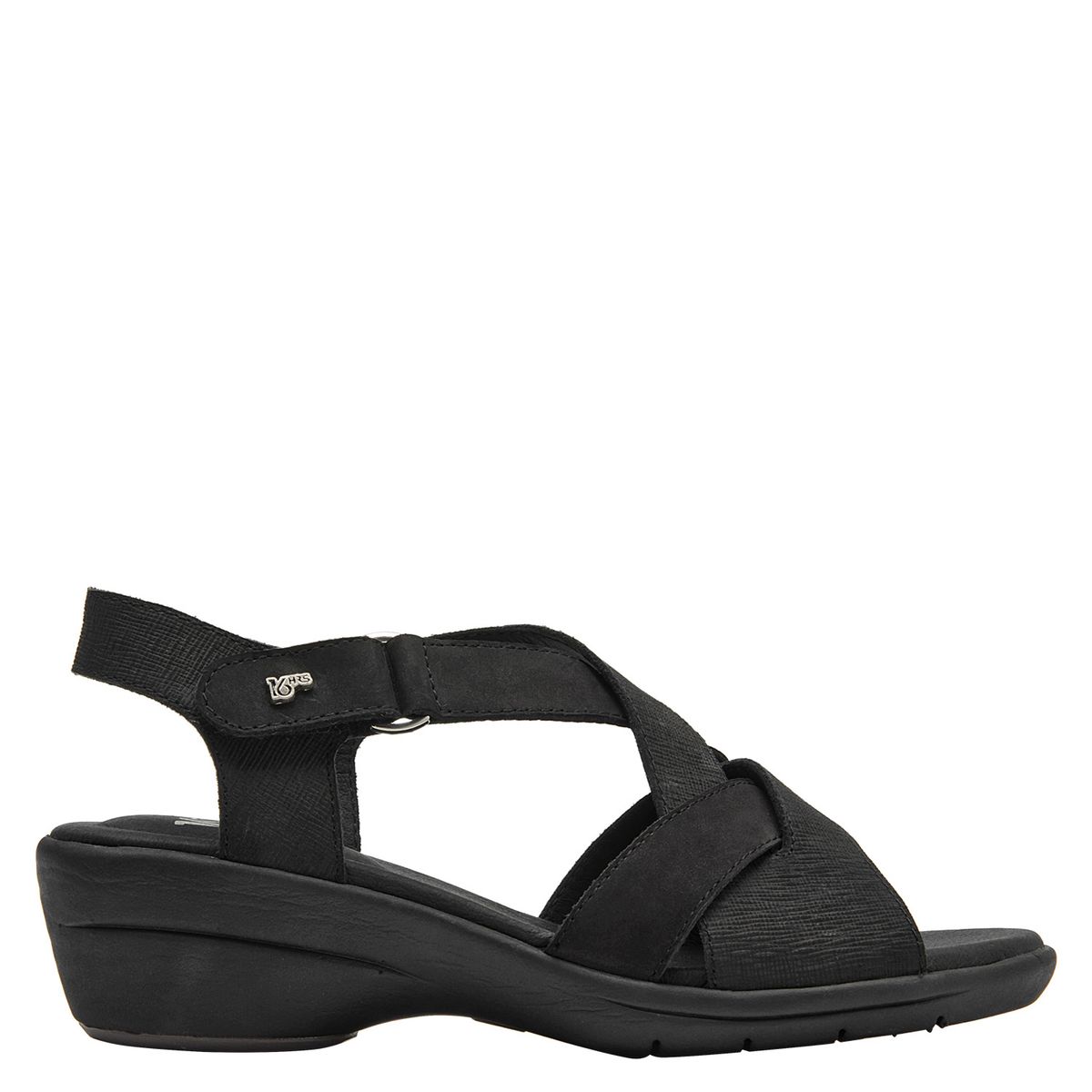 16 HRS - Sandalia Mujer Cuero Negro 16 Hrs