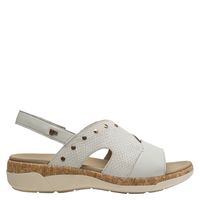 Sandalia Mujer Cuero Blanco