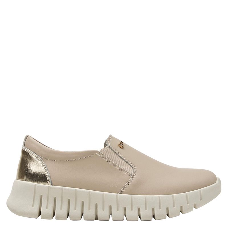 16 HRS - Zapatilla Urbana Mujer Cuero Beige 16Hrs