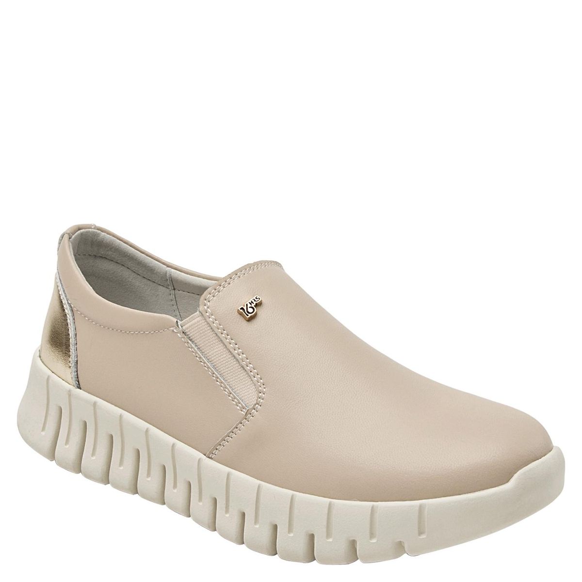 16 HRS - Zapatilla Urbana Mujer Cuero Beige 16Hrs