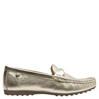 Mocasín Mujer Cuero Amarillo