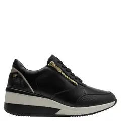 16 HRS - Zapatilla Urbana Mujer Cuero Negro 16Hrs
