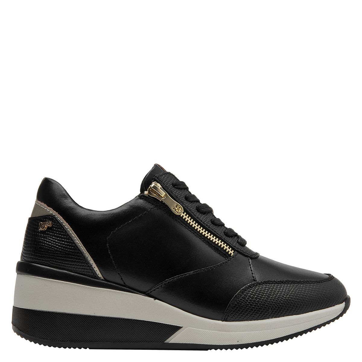 16 HRS - Zapatilla Urbana Mujer Cuero Negro 16Hrs