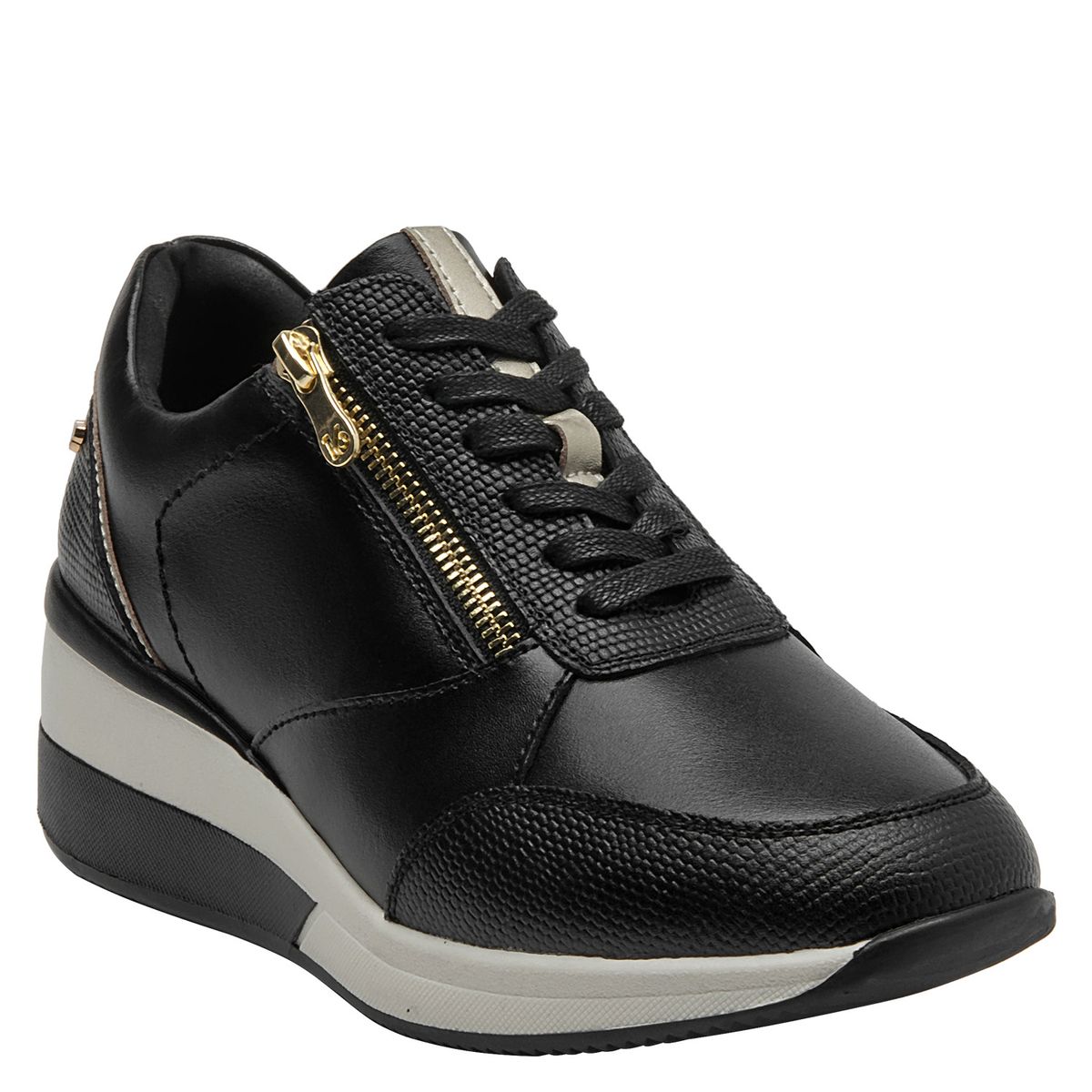 16 HRS - Zapatilla Urbana Mujer Cuero Negro 16Hrs