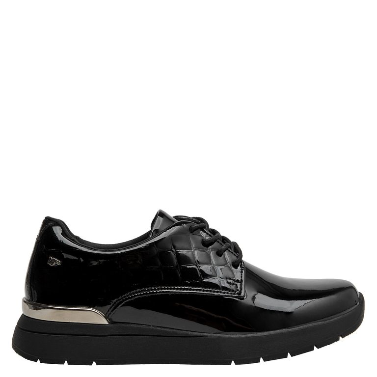 16 HRS Zapato Casual Mujer Cuero Negro