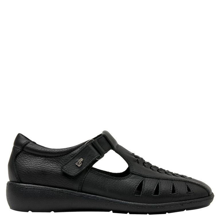 16 HRS Zapato Casual Mujer Cuero Negro