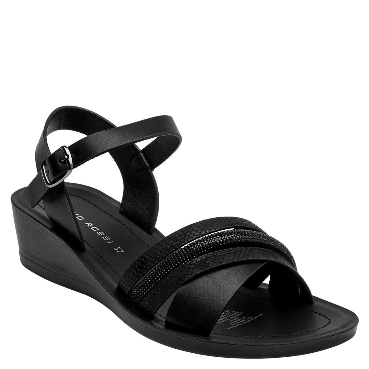 BRUNO ROSSI - Sandalia Mujer Negro Bruno Rossi