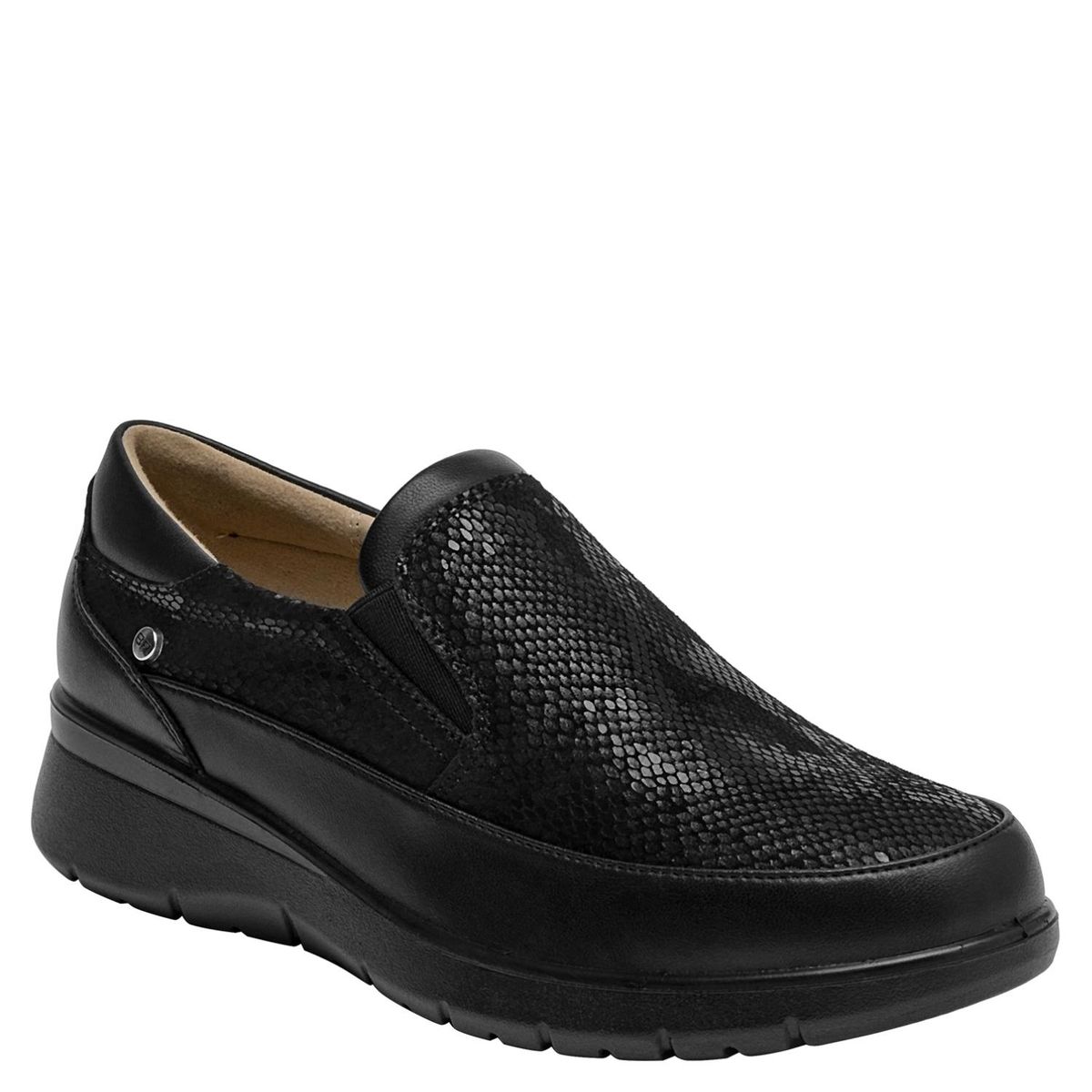BRUNO ROSSI - Zapato Casual Mujer Cuero Negro Bruno Rossi