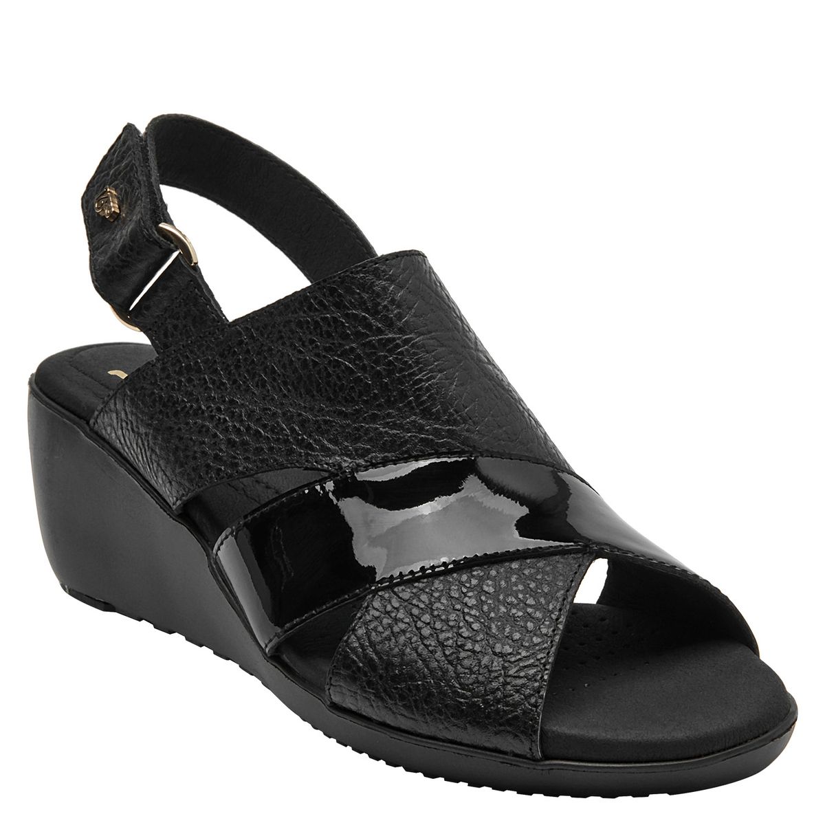 16 HRS - Sandalia Mujer Cuero Negro 16 Hrs