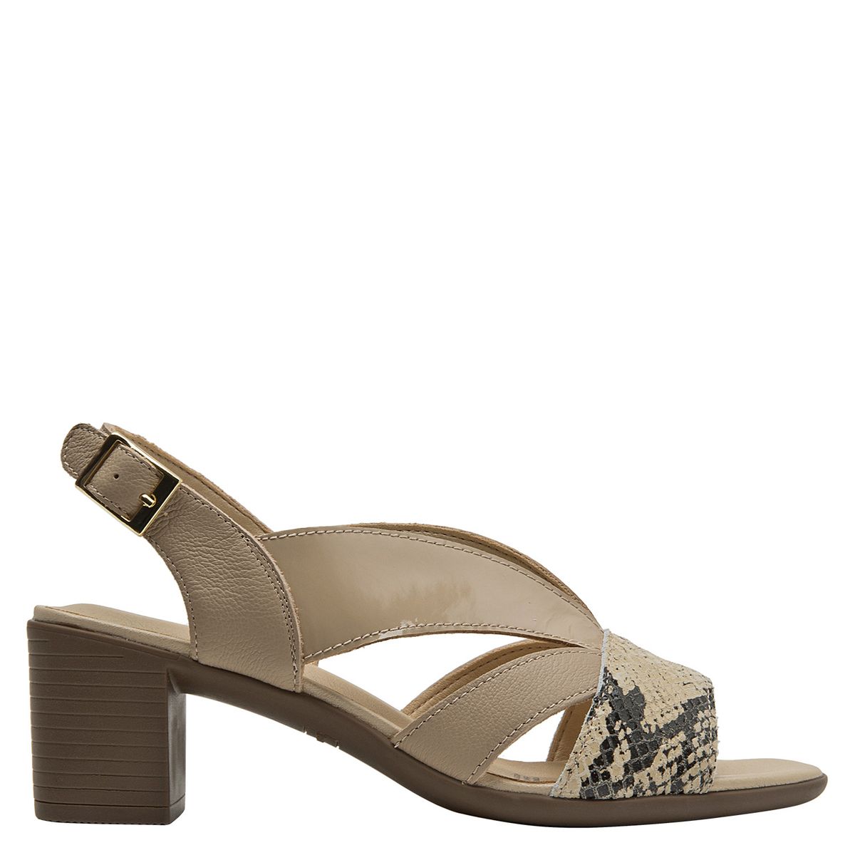 BRUNO ROSSI - Sandalia Mujer Cuero Beige Bruno Rossi