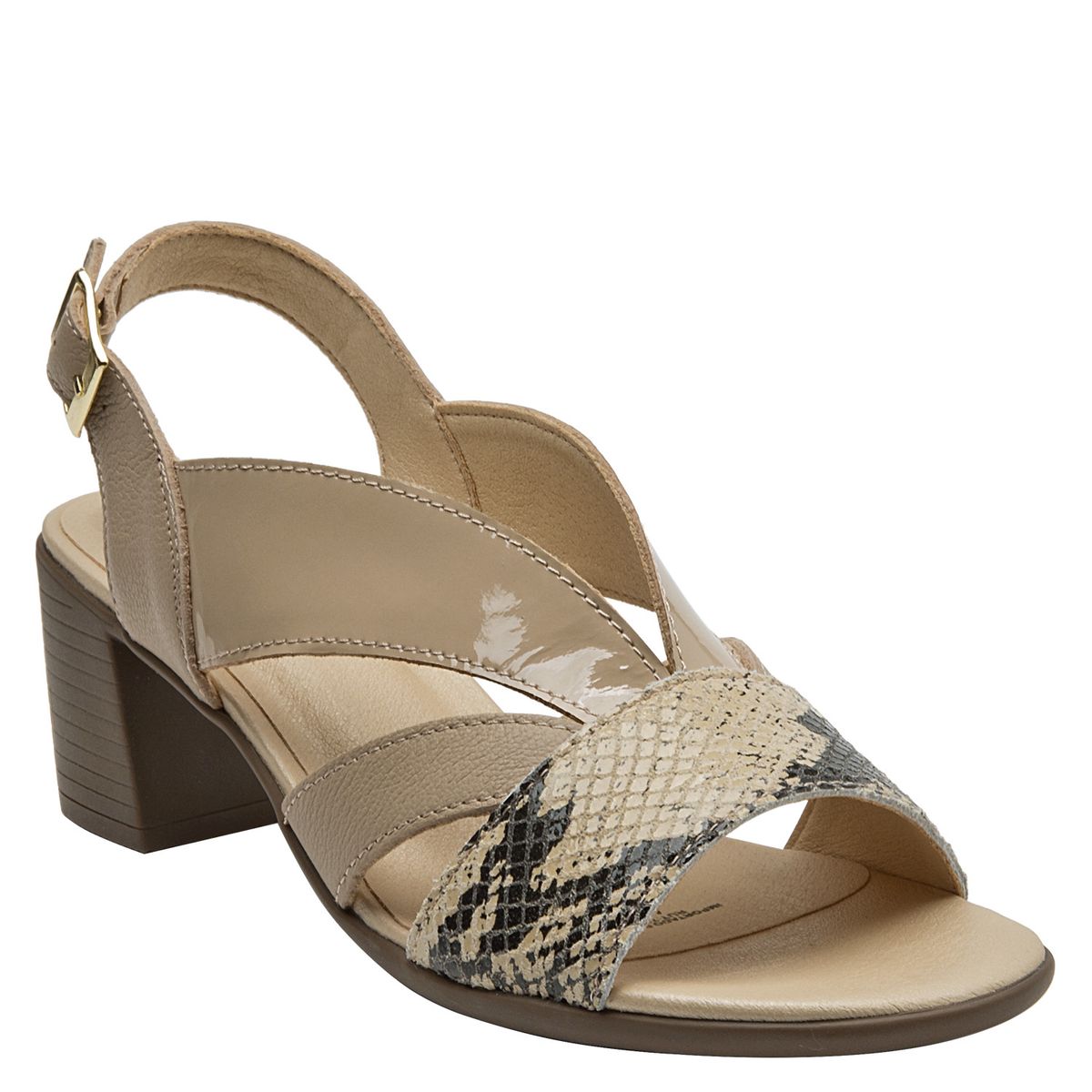 BRUNO ROSSI - Sandalia Mujer Cuero Beige Bruno Rossi