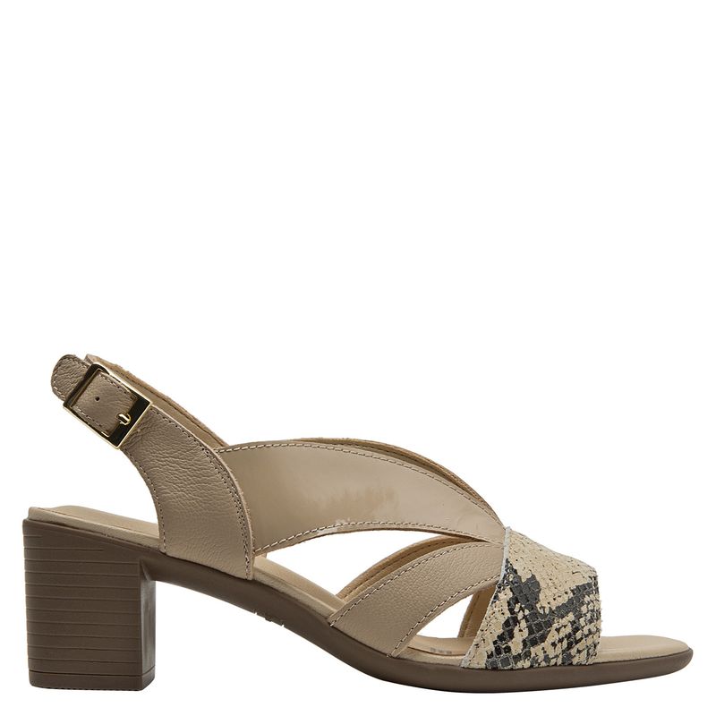 BRUNO ROSSI - Sandalia Mujer Cuero Beige Bruno Rossi