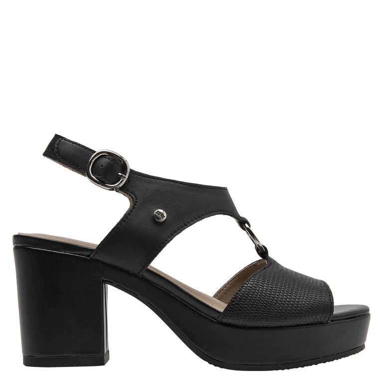 BRUNO ROSSI Sandalia Mujer Cuero Negro