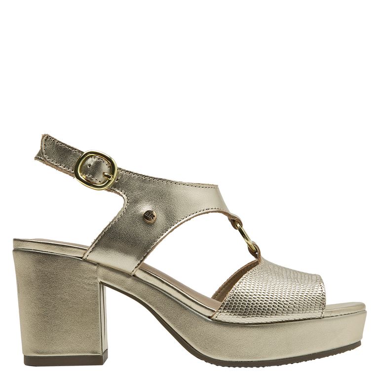 BRUNO ROSSI Sandalia Mujer Cuero Amarillo