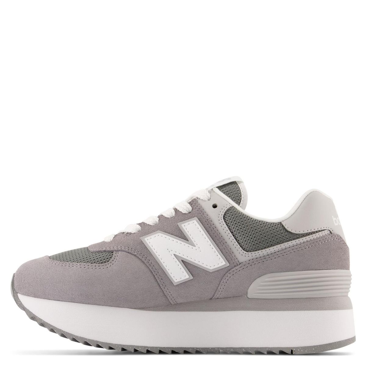 NEW BALANCE - 574+ Zapatilla Urbana Mujer Cuero Gris New Balance