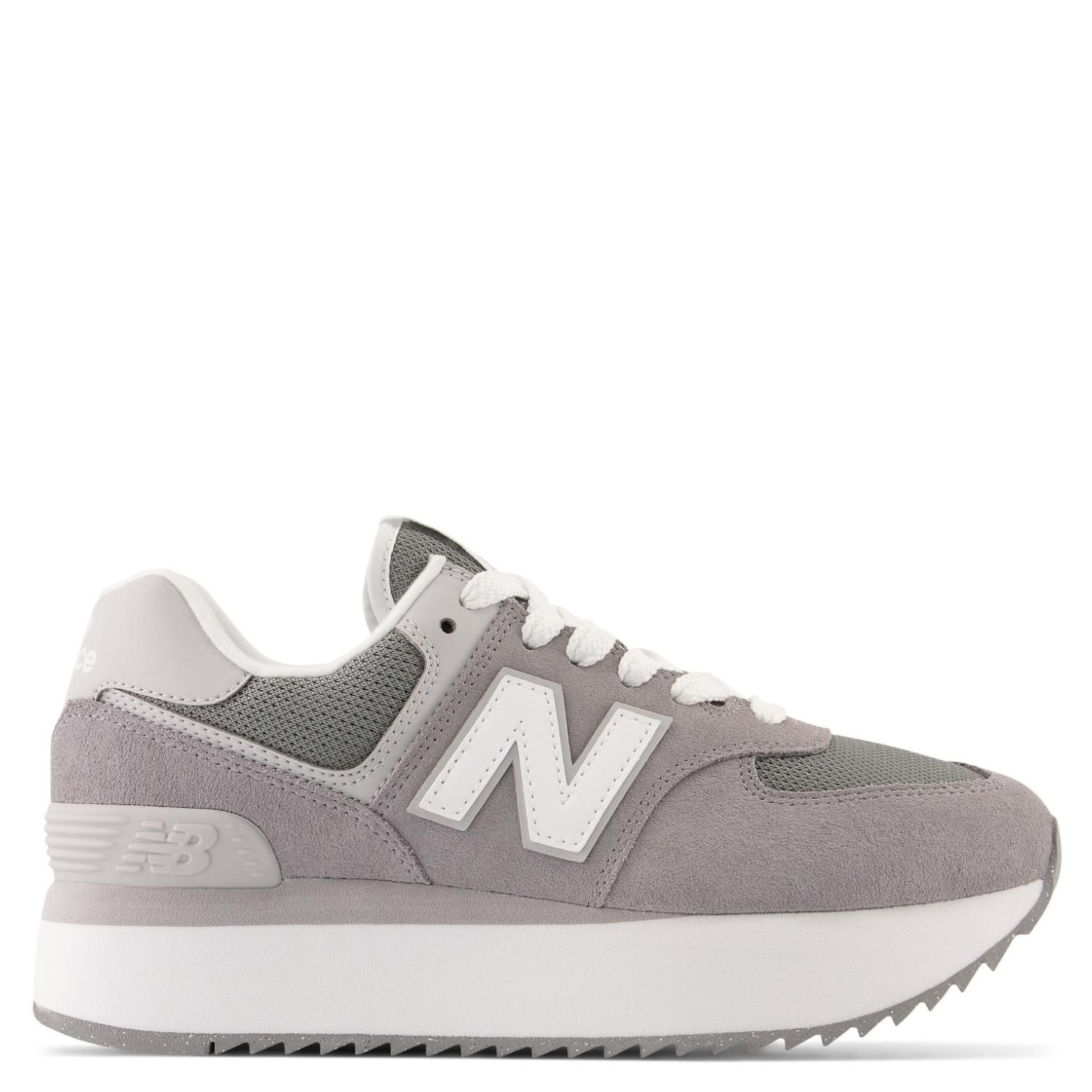 NEW BALANCE 574+ Zapatilla Urbana Mujer Cuero Gris New Balance