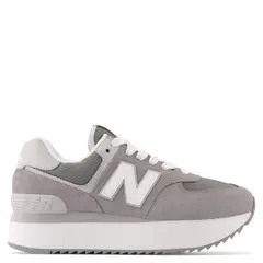 NEW BALANCE - 574+ Zapatilla Urbana Mujer Cuero Gris