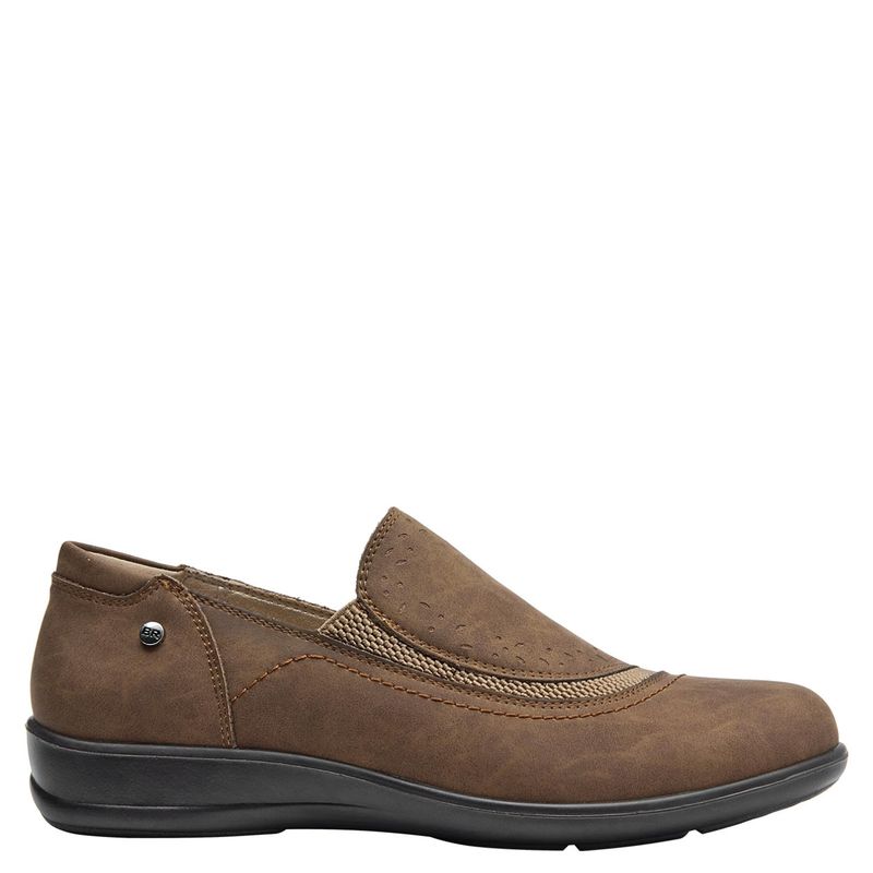 BRUNO ROSSI - Zapato Casual Mujer Cuero Café Bruno Rossi
