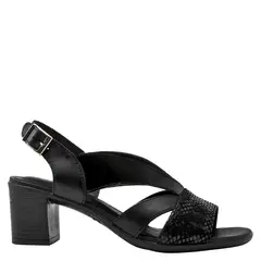 BRUNO ROSSI - Sandalia Mujer Cuero Negro